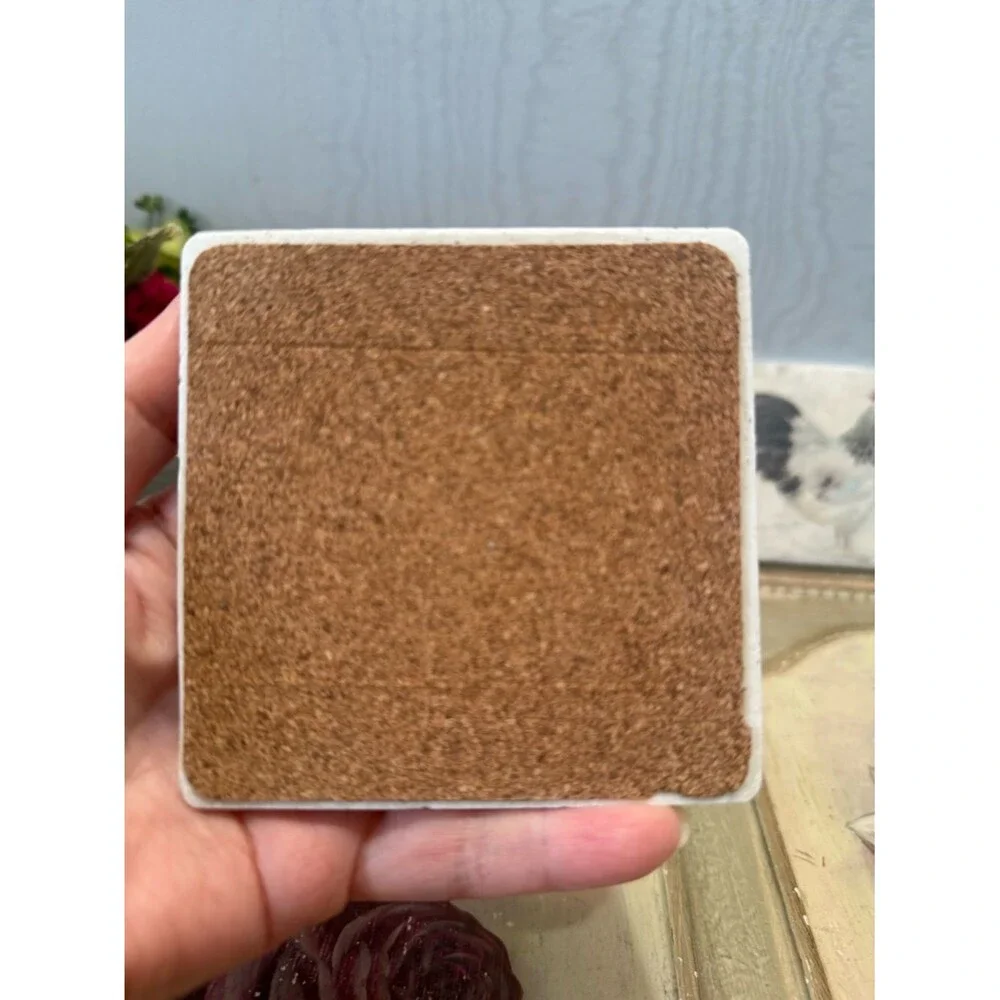 Chicken Resin Coasters Set of Four Rustic Country Farmhouse Ranch